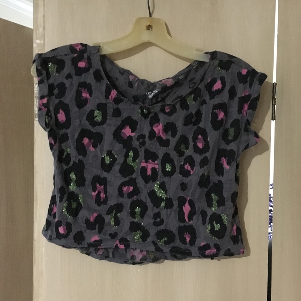 Justice cheetah top size 10